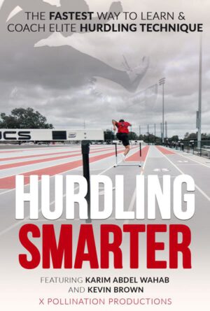 high hurdler jumping over hurdles