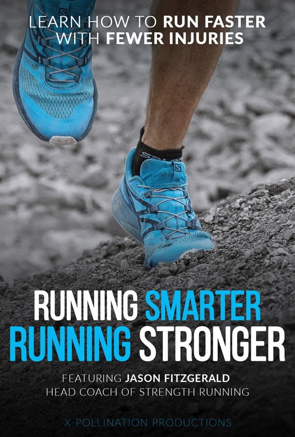 close up of running shoes on the cover of running smarter instructional video