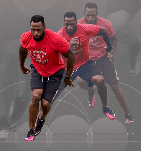 athlete performing mini hurdle drills for speed and agility