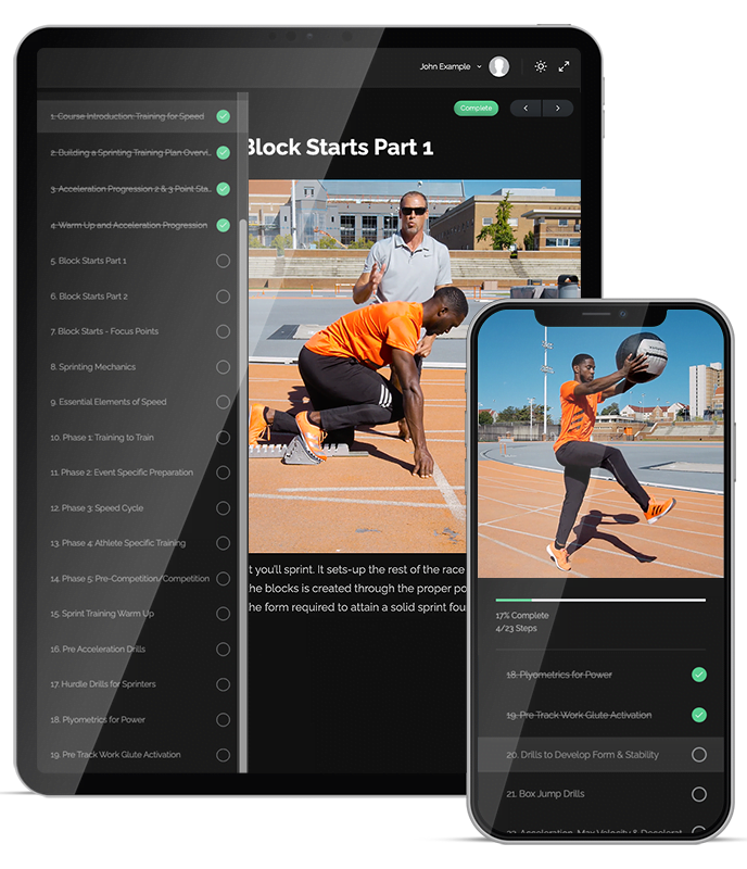 sprinting drills demonstration on mobile devices