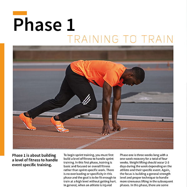 sprinting training plan development phase 1 example