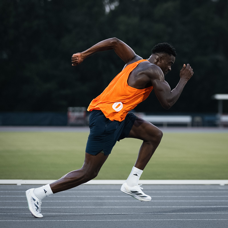 Makanakaishe Charamba performing 30 meter sprint repeats 